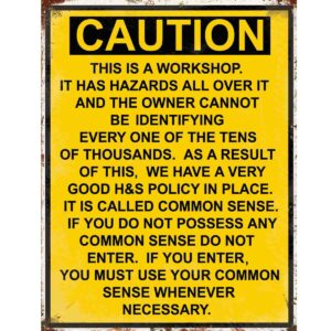 Caution Workshop Hazards