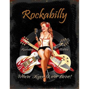 Rockabilly Collector Retro Memorabilia - Music-Tin Sign