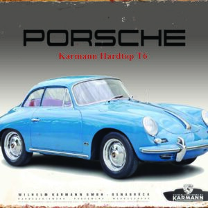 Porsche 356 T6 Karmann Hardtop Tin Sign